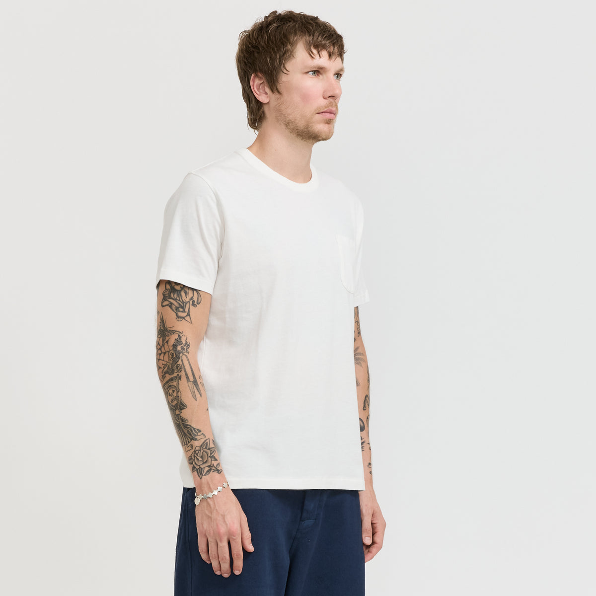 YMC Wild Ones T-Shirt in White - model 4