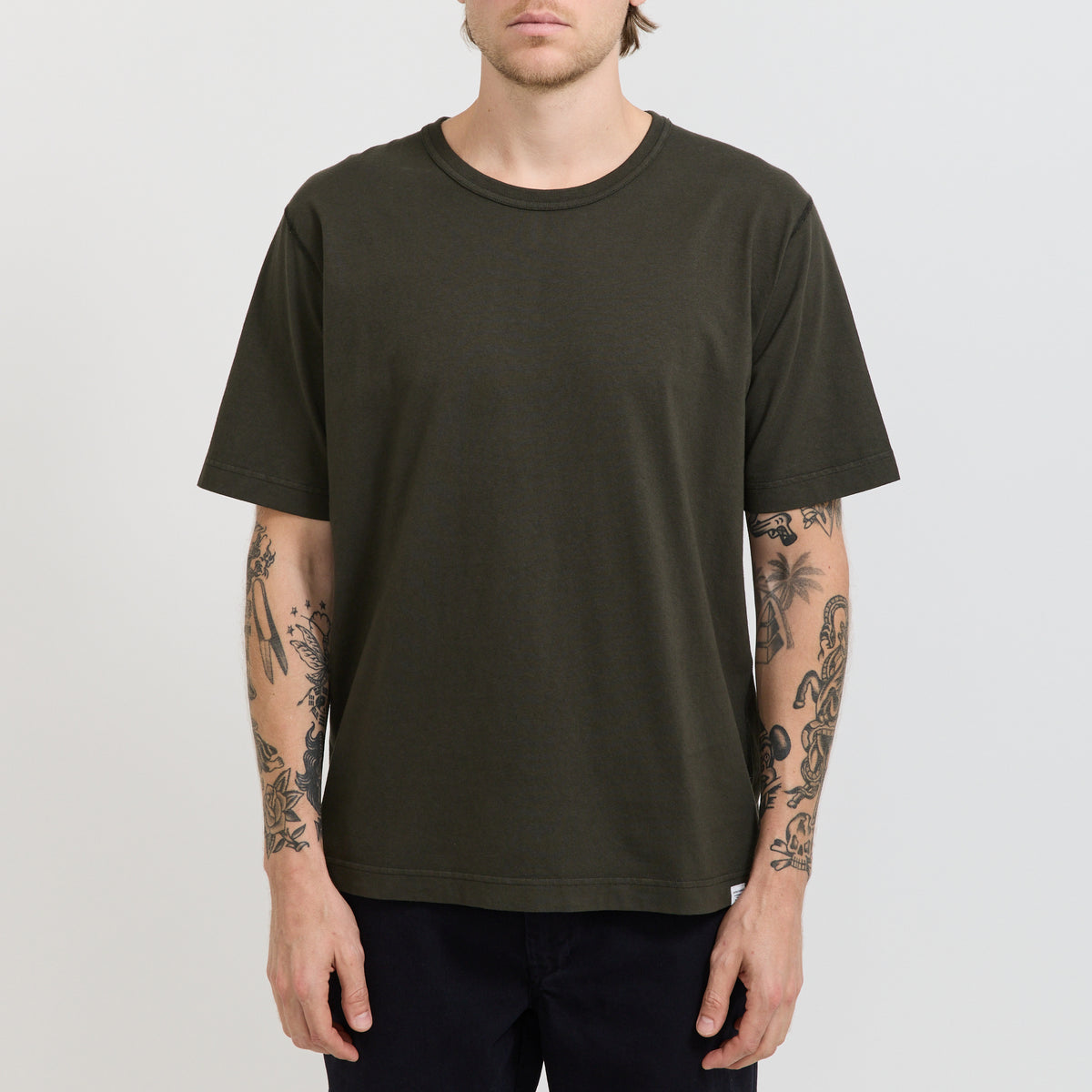 Norse Projects Elmelunde Soft Compact Cotton T-Shirt Beech Green - image 5