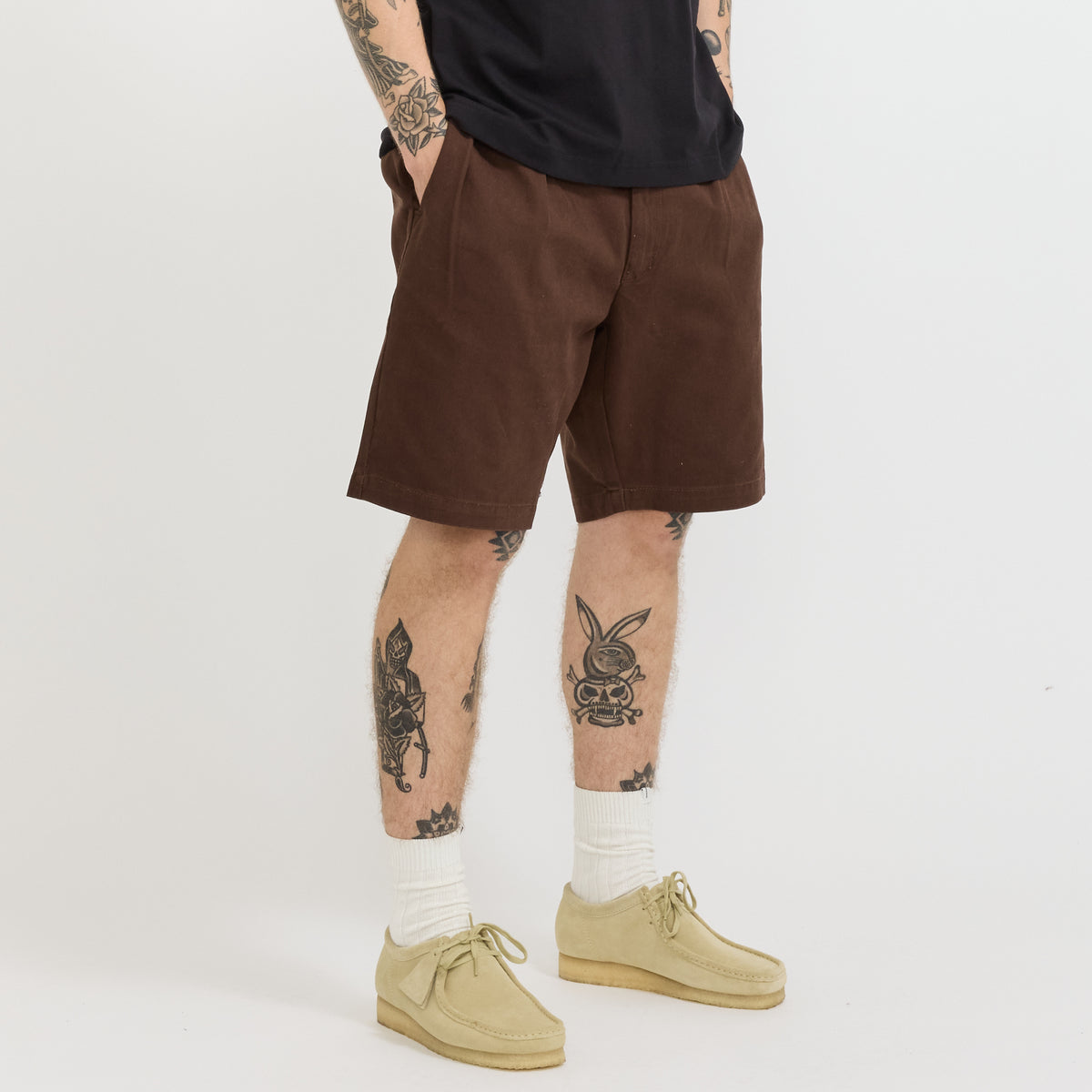 Service Works | Twill Part Timer Shorts Brown | Maplestore