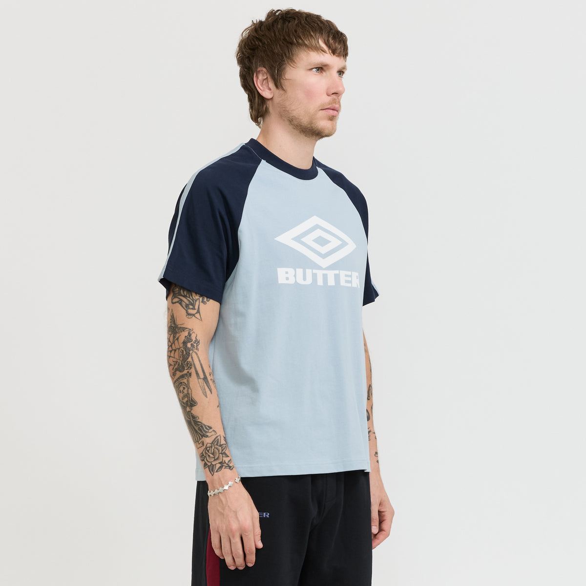 Butter Goods x Umbro Raglan Tee Slate/Navy