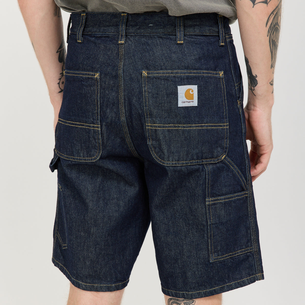 Single Knee Short Blue