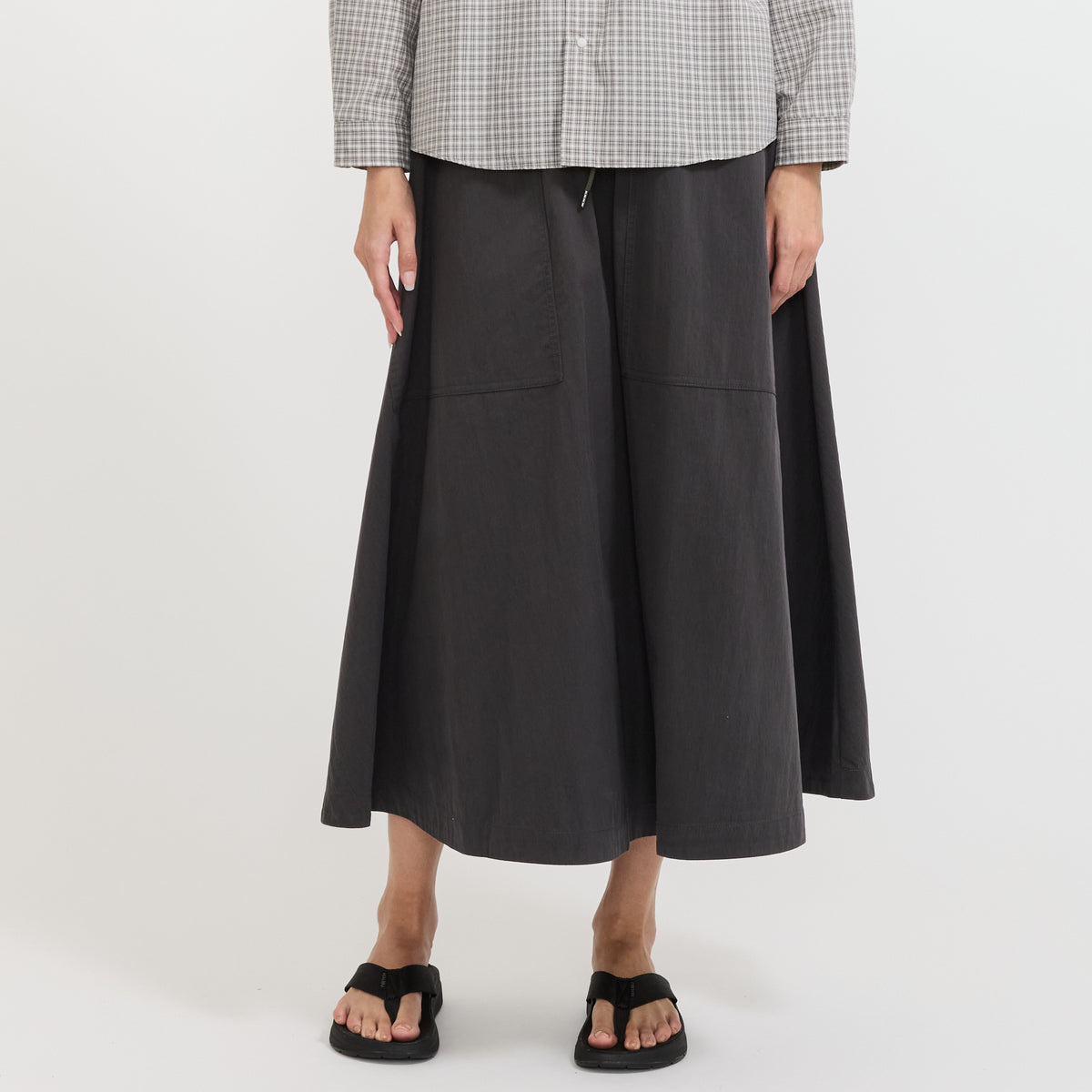 Danton | Easy Skirt Cotton/Nylon Twill Charcoal | Maplestore