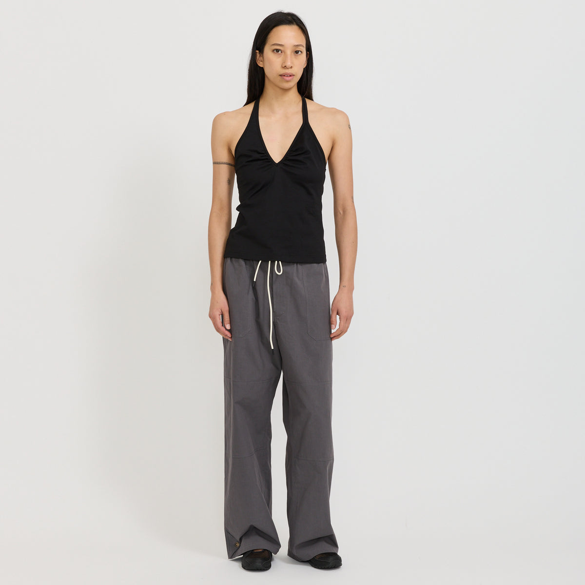 Halter Neck Tank Black