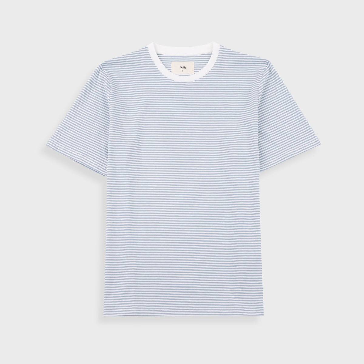 1X1 Stripe T-Shirt Blue Oxide / Ecru