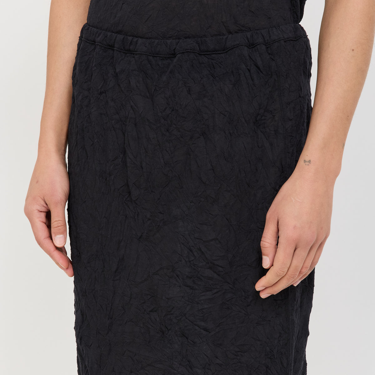Crinkle Jersey Skirt Black