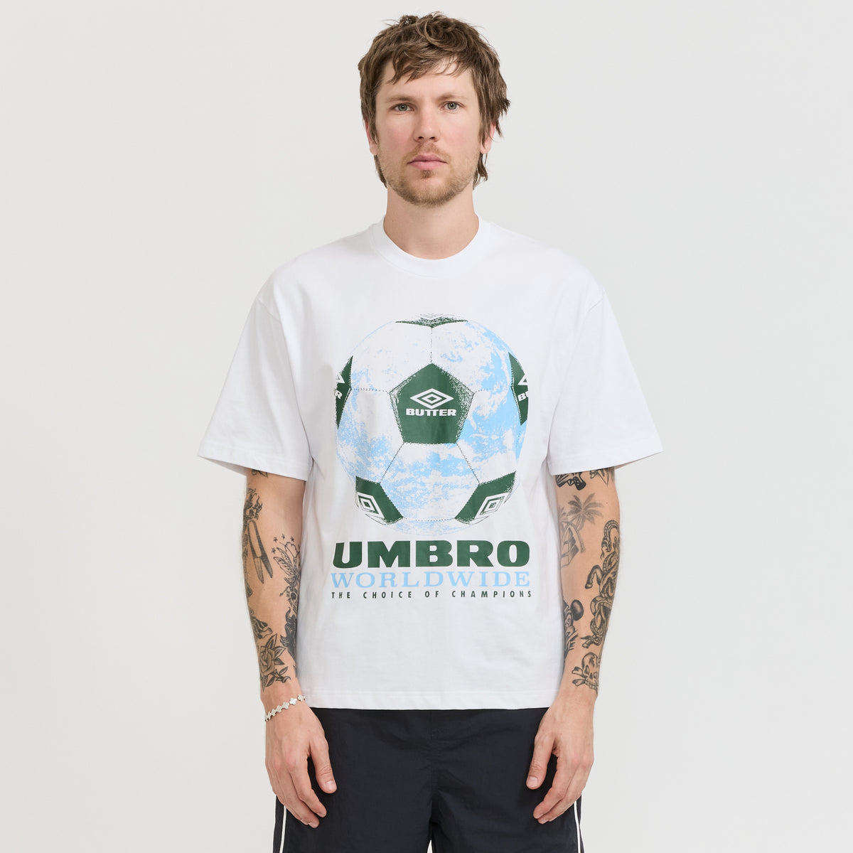 Butter Goods x Umbro World Game Tee White