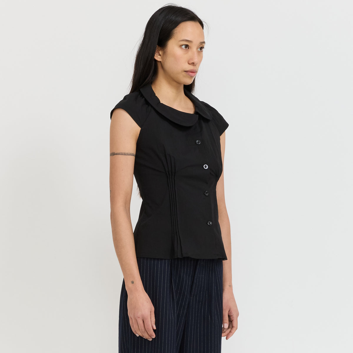 Missy Asymmetric Blouse Onyx