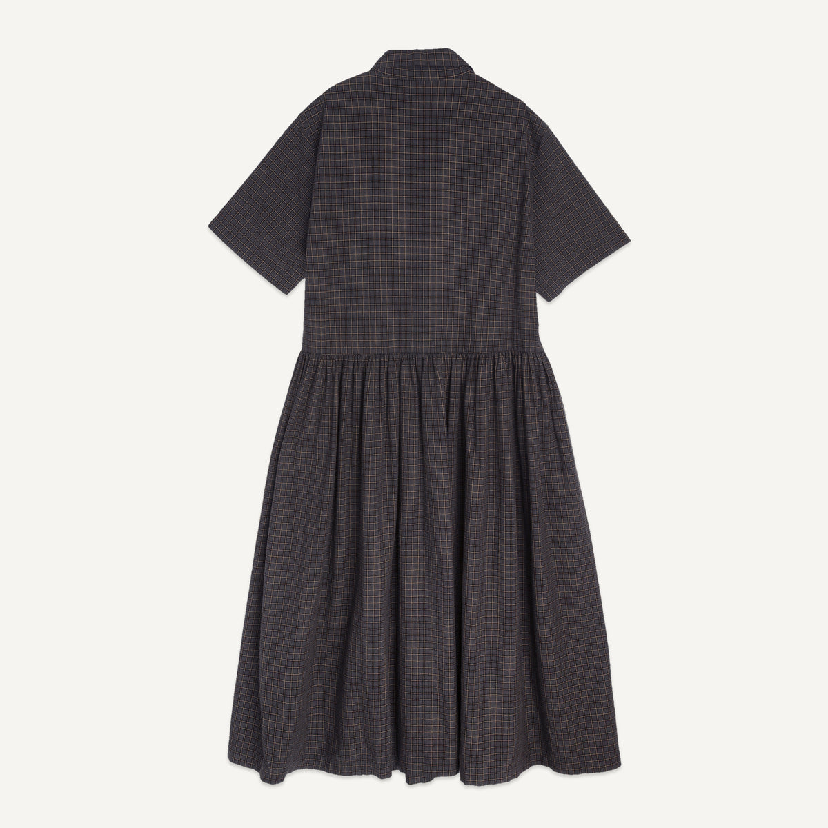 YMC Parklife Dress in Grey Multi - back