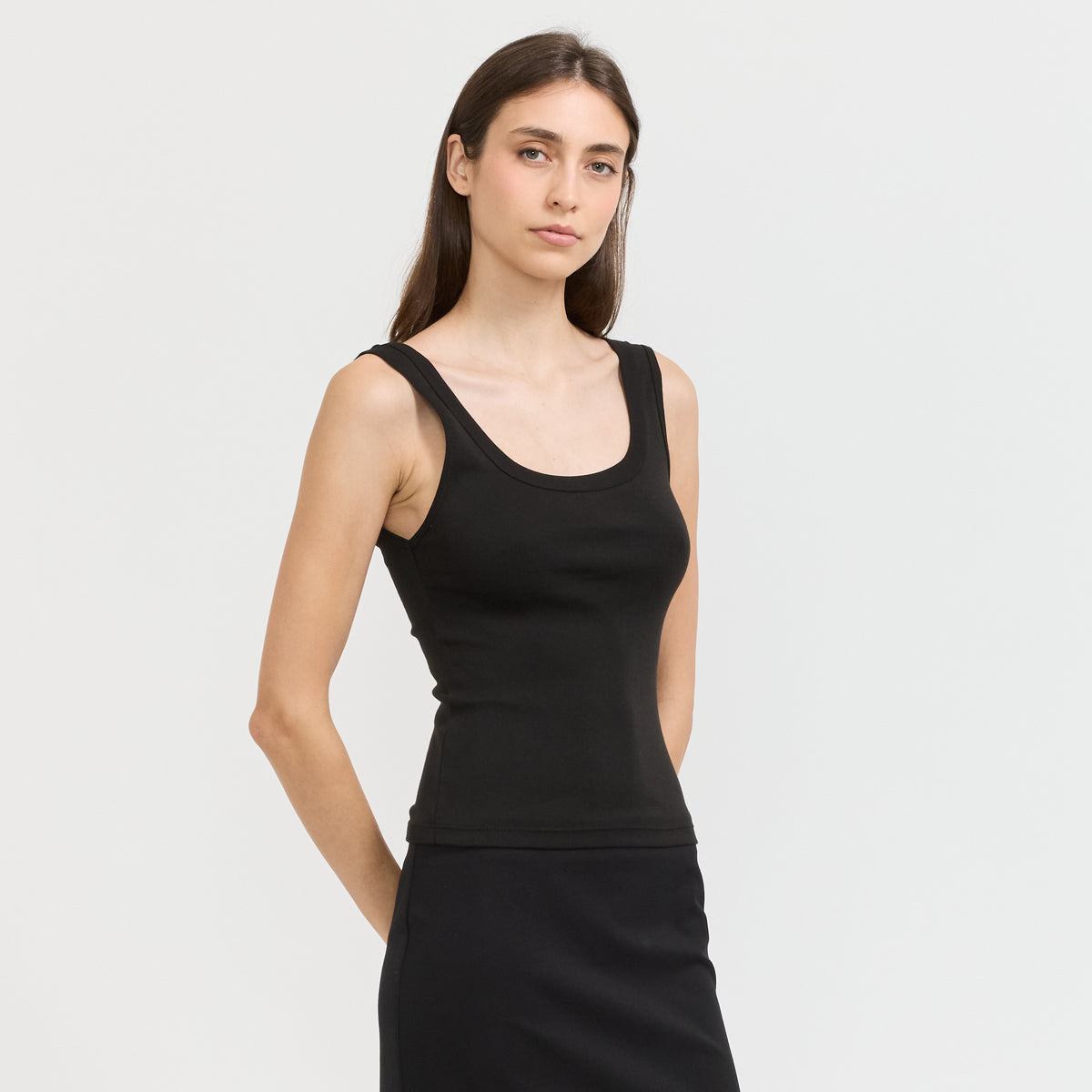 St. Agni | Scooped Ballerina Top Jet Black | Maplestore