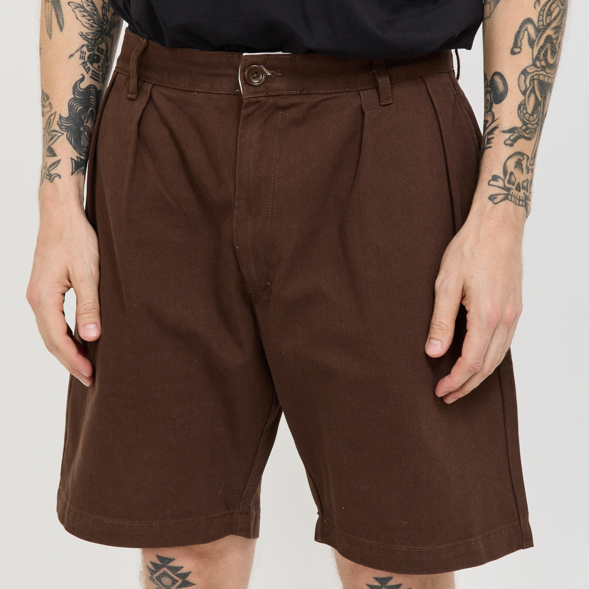 Service Works | Twill Part Timer Shorts Brown | Maplestore