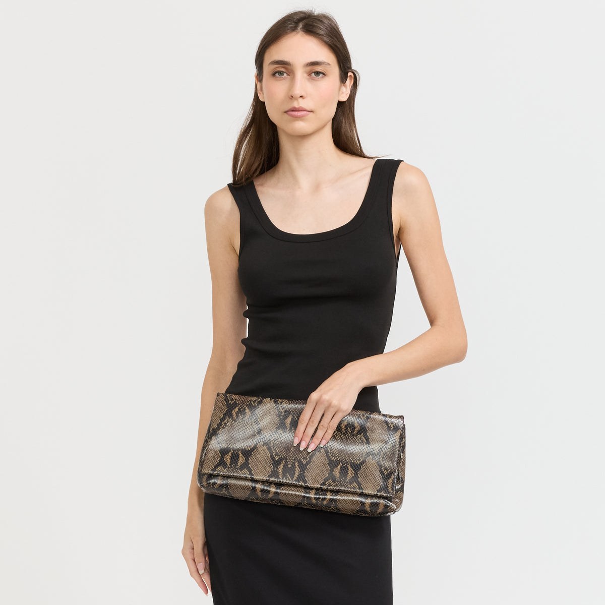 St. Agni | Soft Detachable Belt Bag Python Embossed | Maplestore