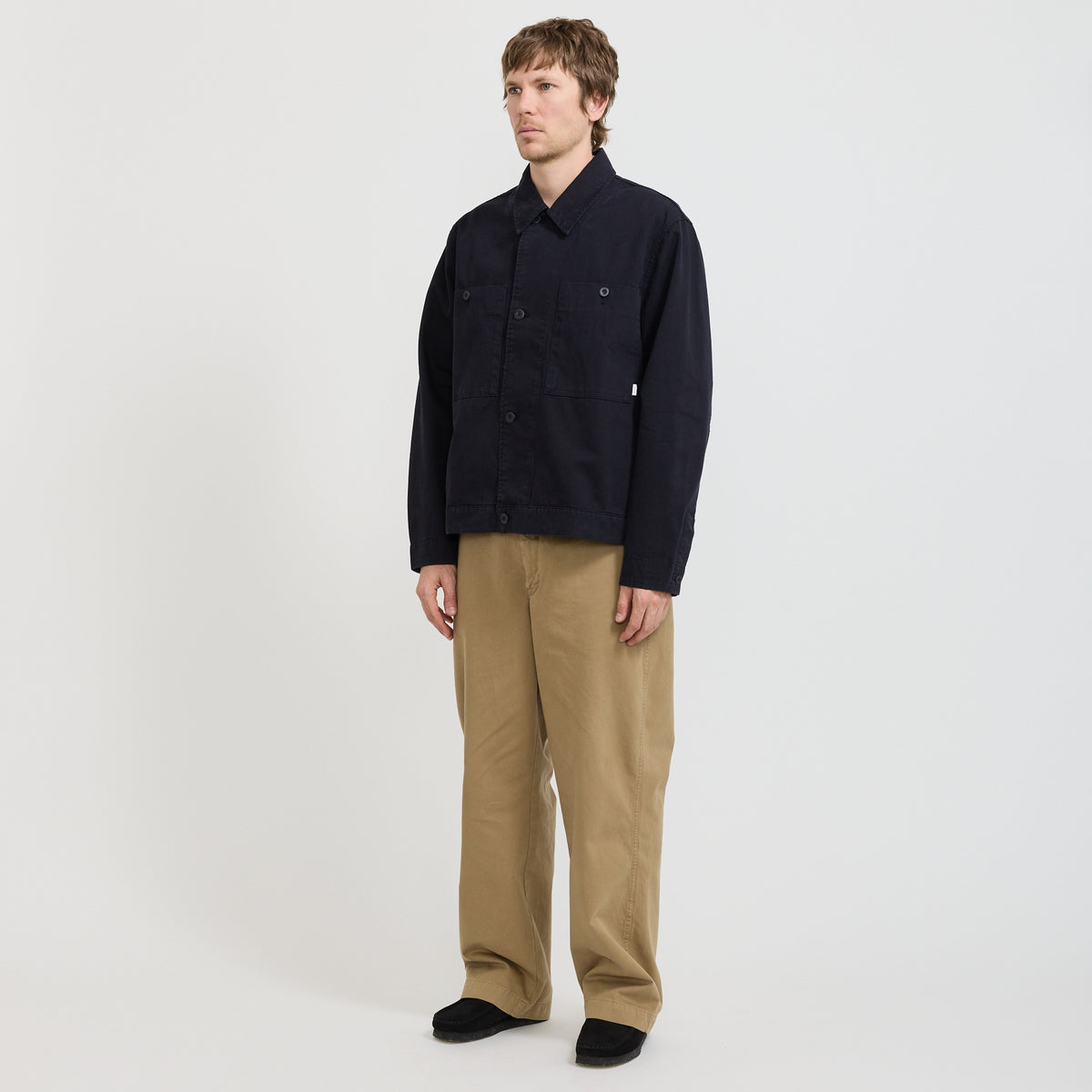 Norse Projects Arresskov Broken Twill Overshirt Dark Navy - image 8