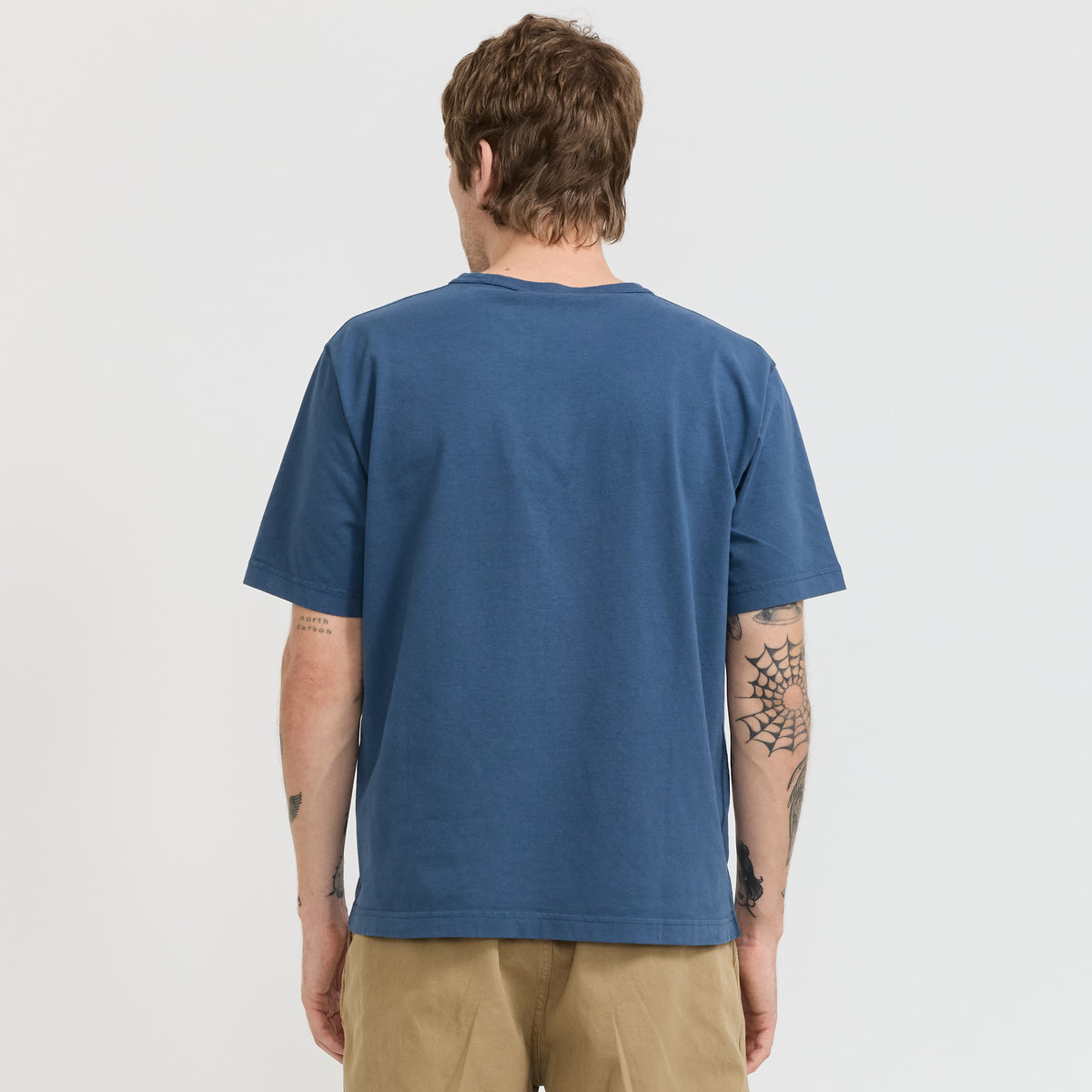 Norse Projects Elmelunde Soft Compact Cotton T-Shirt Dark Blue - image 3