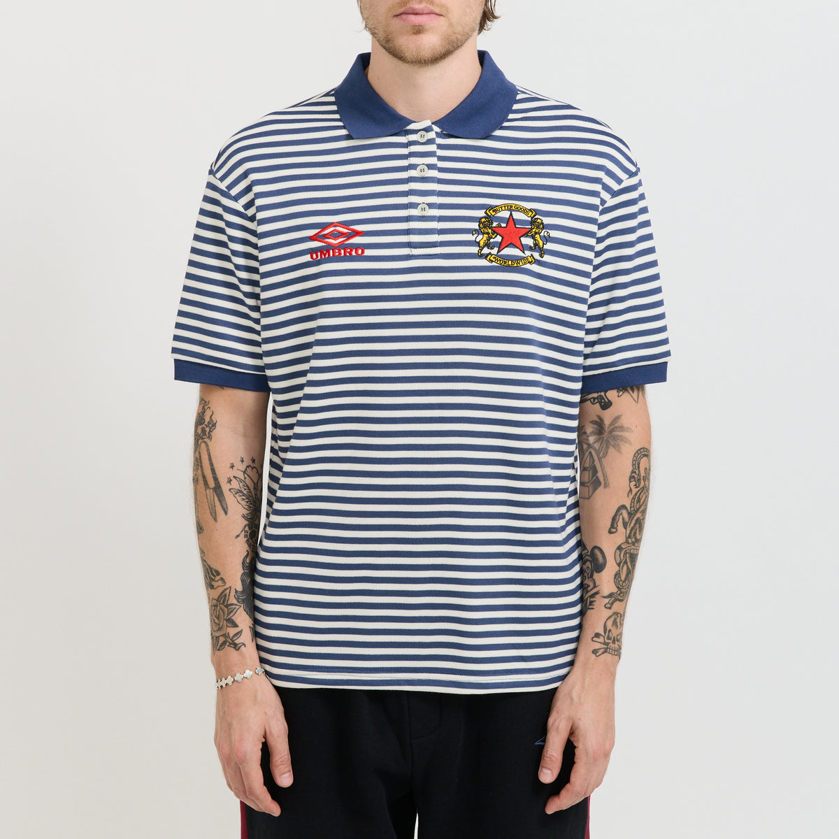 Butter Goods x Umbro Crest Polo Navy