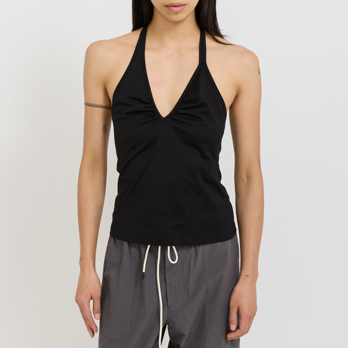 Halter Neck Tank Black