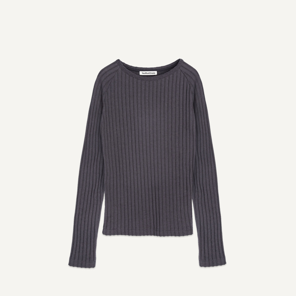 YMC Charotte Raglan Top in Charcoal - front