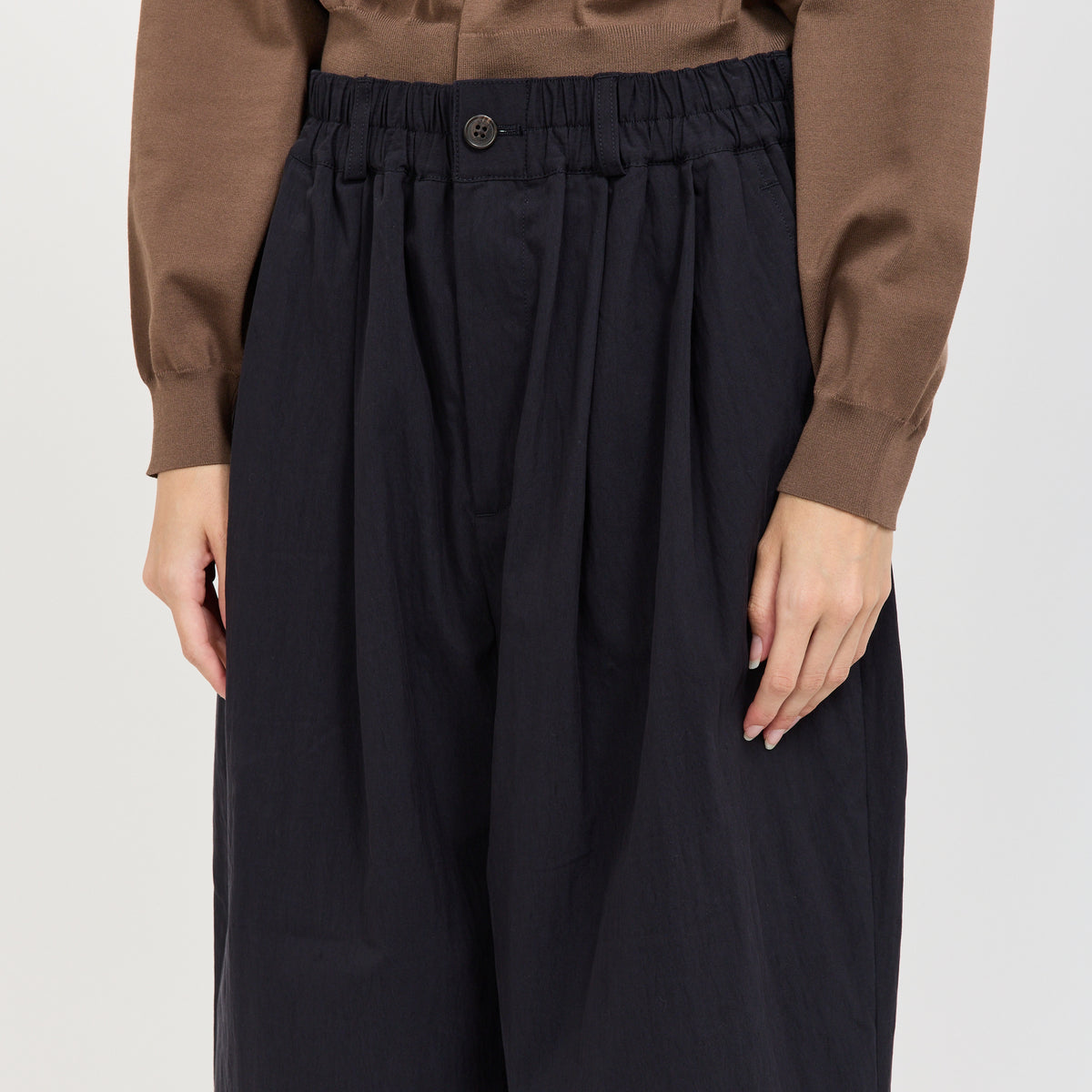 Danton | Womens Easy Pants Cotton/Nylon Twill Navy | Maplestore