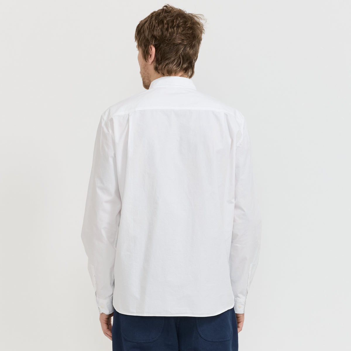 YMC Curtis Shirt in White - model retry 4