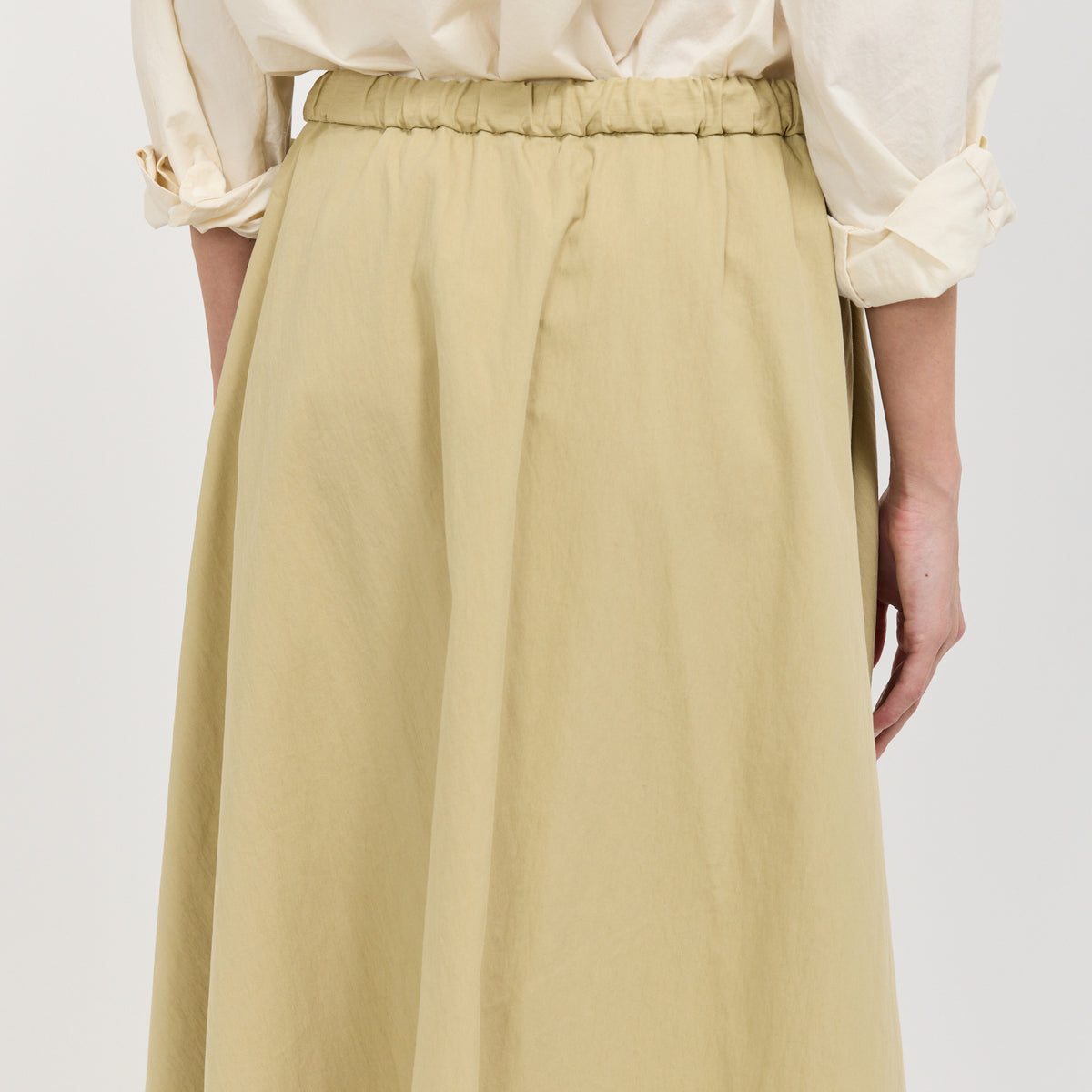 Danton | Easy Skirt Cotton/Nylon Twill Beige | Maplestore