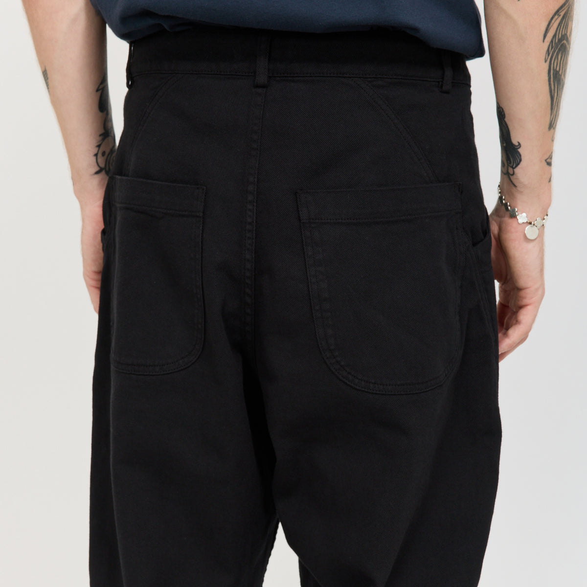 YMC Twisted Seam Trouser in Black - model retry 7