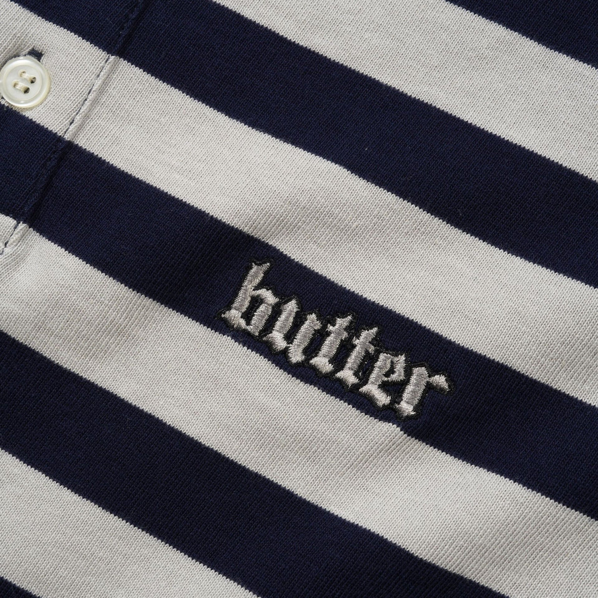 Striped Polo Shirt Navy / Grey