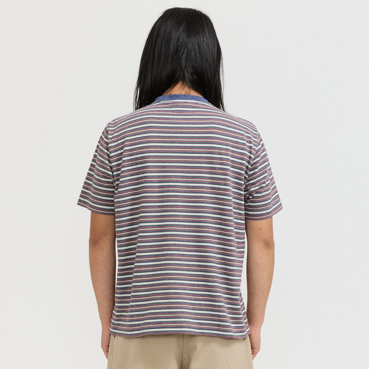 Beams Plus | Pocket Tee Multi Stripe 2 Blue | Maplestore