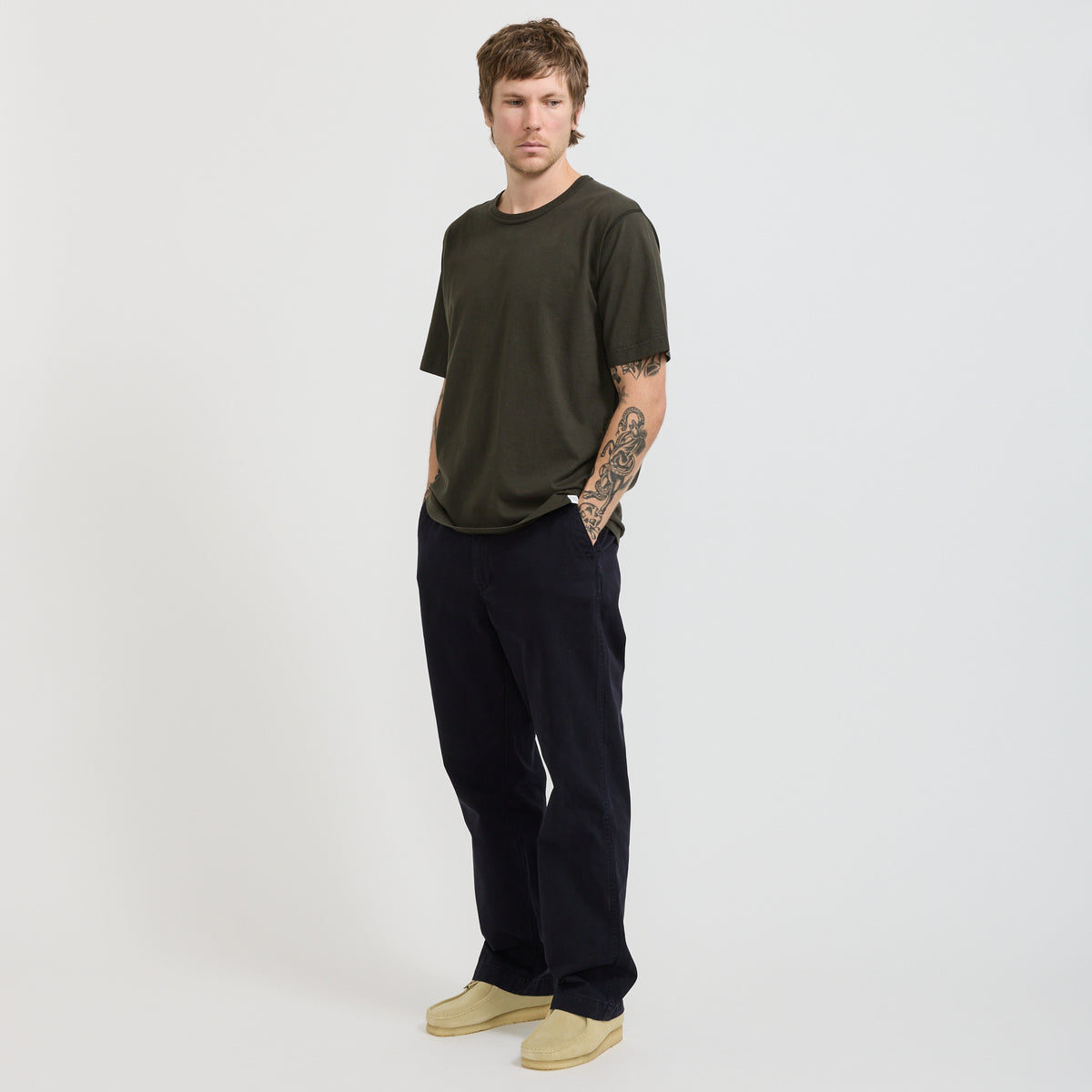Norse Projects Elmelunde Soft Compact Cotton T-Shirt Beech Green - image 7
