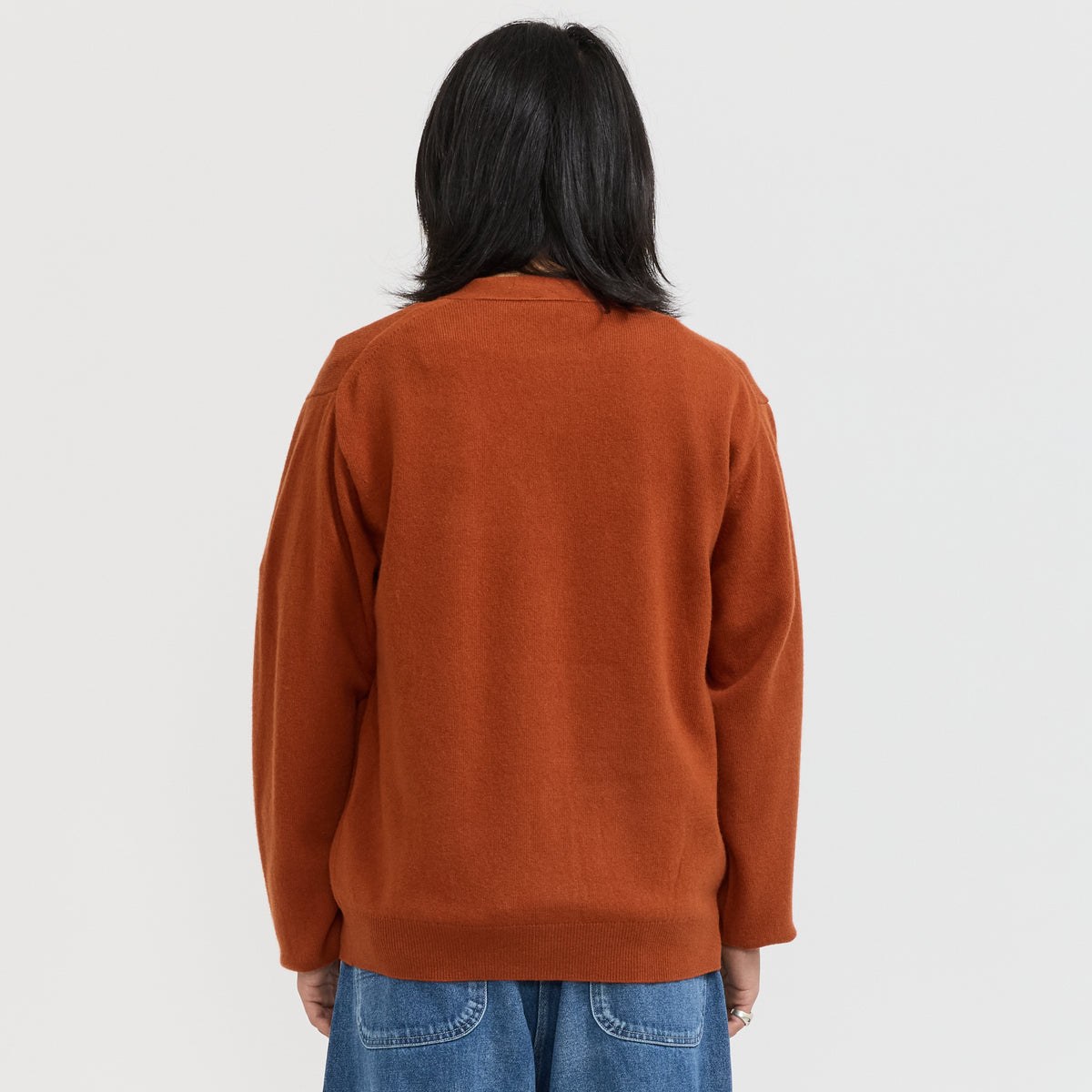 Danton | V Neck Cardigan Dark Orange | Maplestore