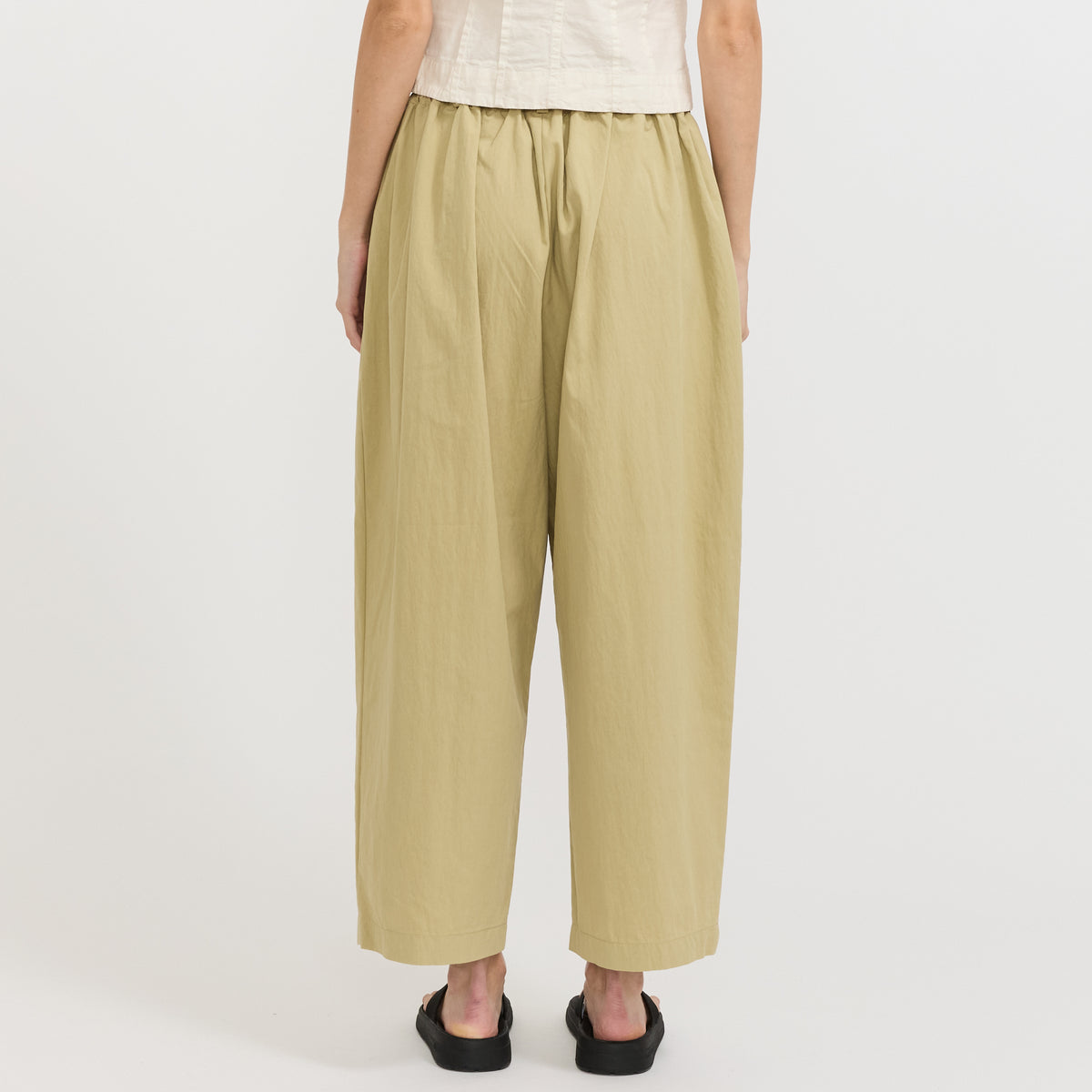 Danton | Twill Double Pleated Easy Pants Beige Womens | Maplestore
