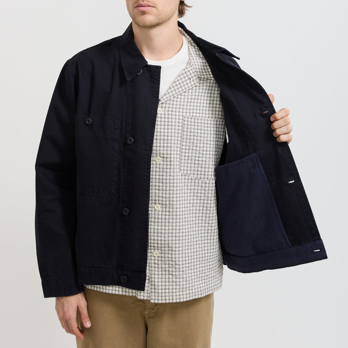 Norse Projects Arresskov Broken Twill Overshirt Dark Navy - image 7
