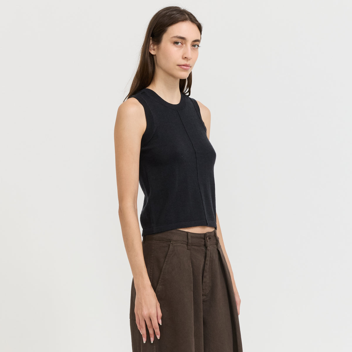 YMC Dot Vest in Black - model 5