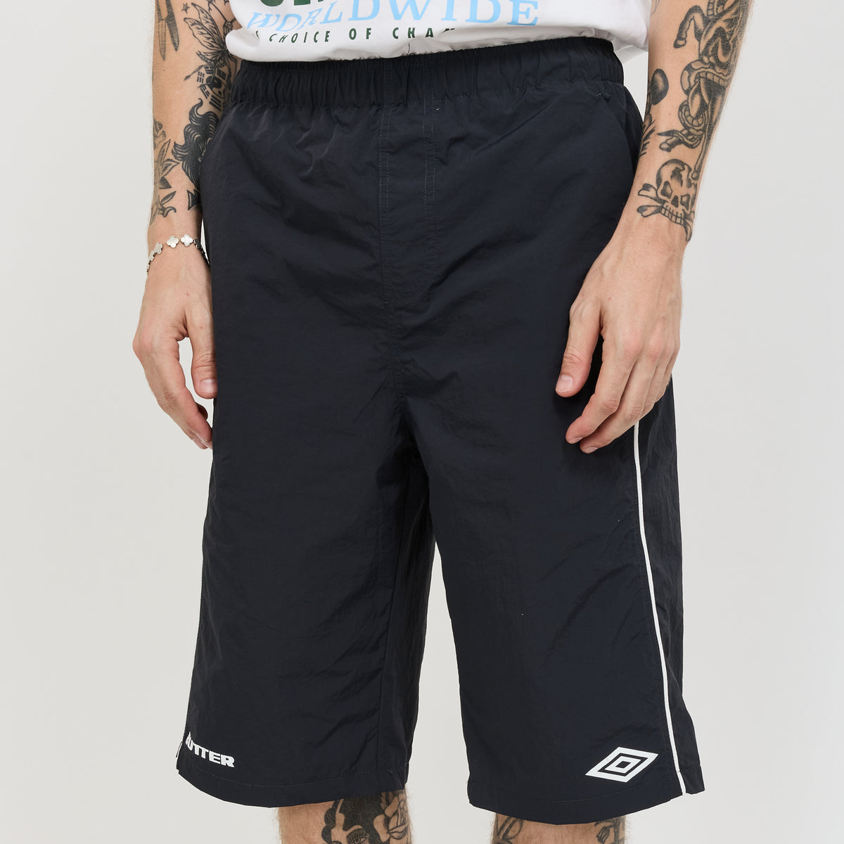 Butter Goods x Umbro Long Track Shorts Black