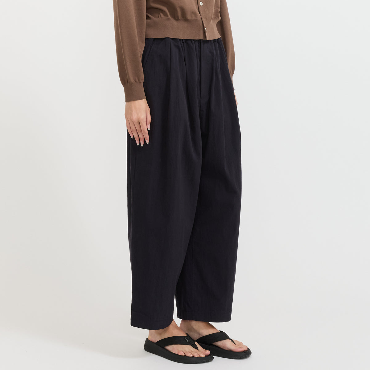 Danton | Womens Easy Pants Cotton/Nylon Twill Navy | Maplestore