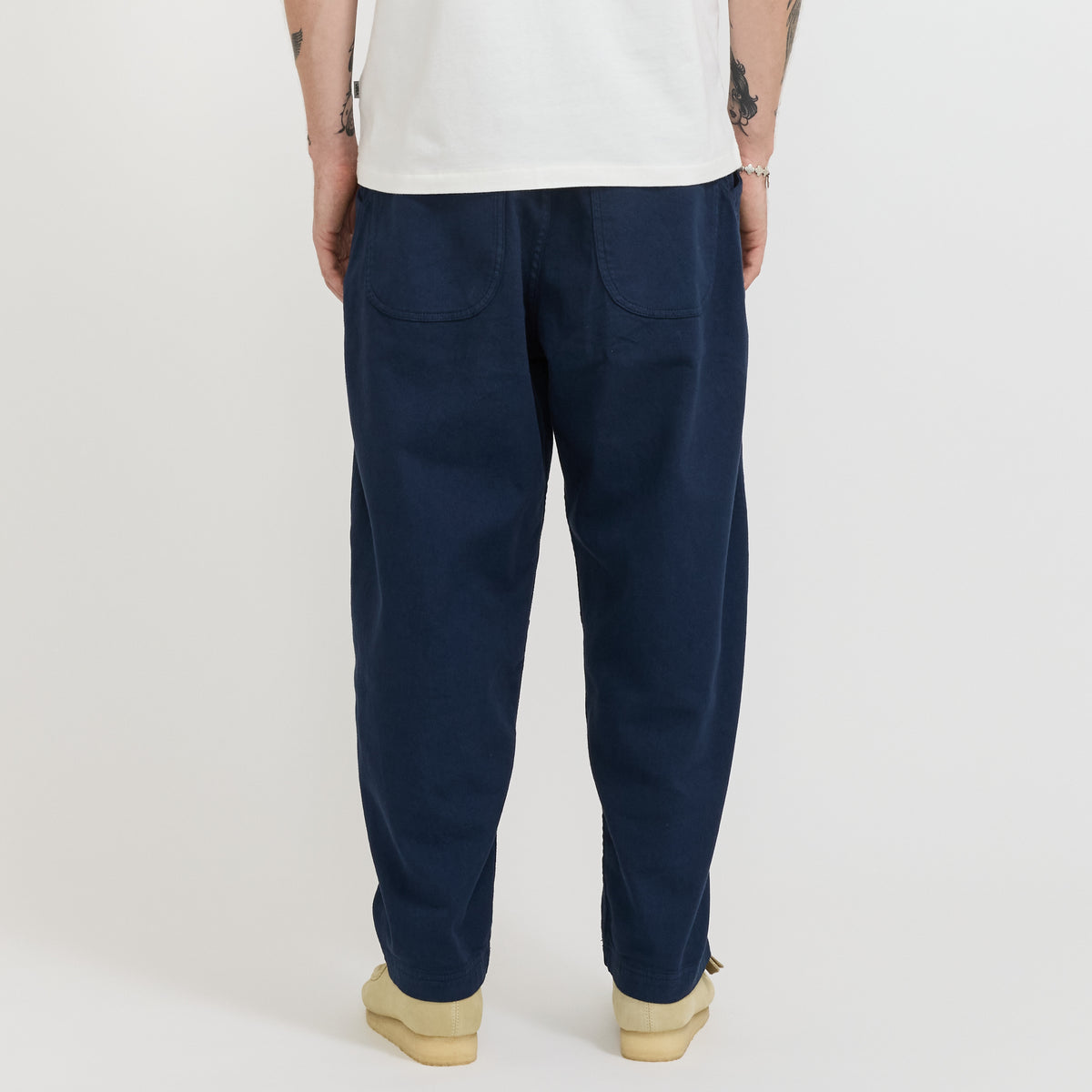YMC Twisted Seam Trouser in Navy - model 4