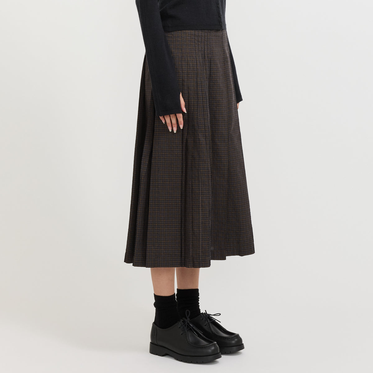 YMC Rosetta Skirt in Grey Multi - model retry 4