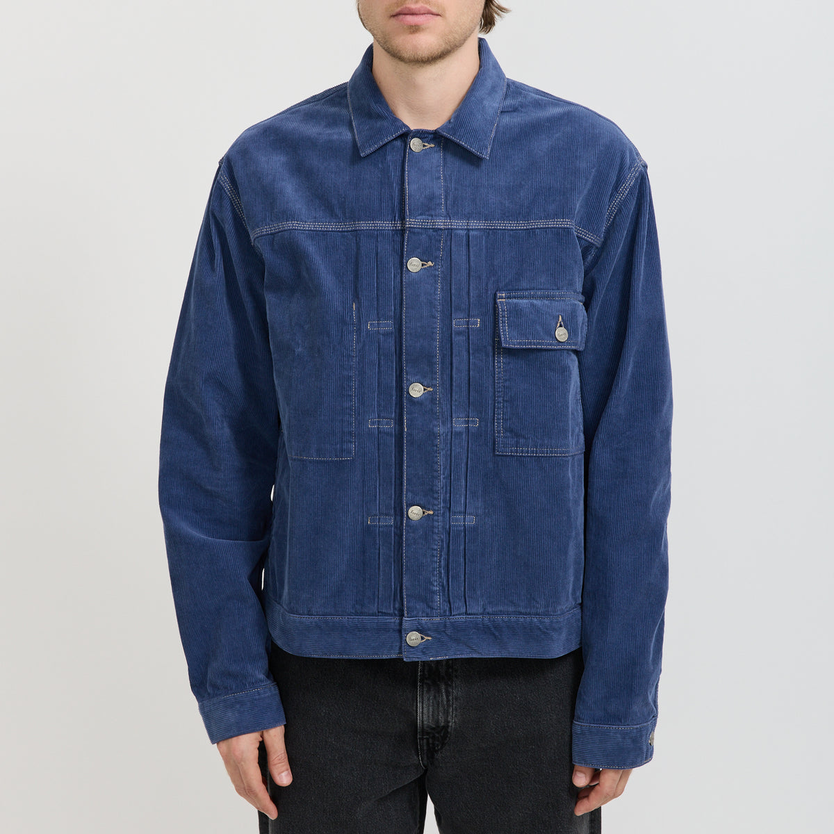 Foret Hazy Corduroy Jacket Medium Blue - image 6