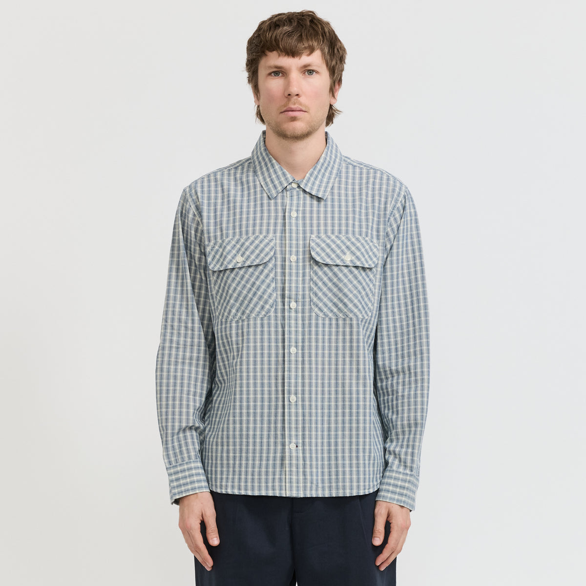 Corridor NYC Americana Check LS Blue - image 1