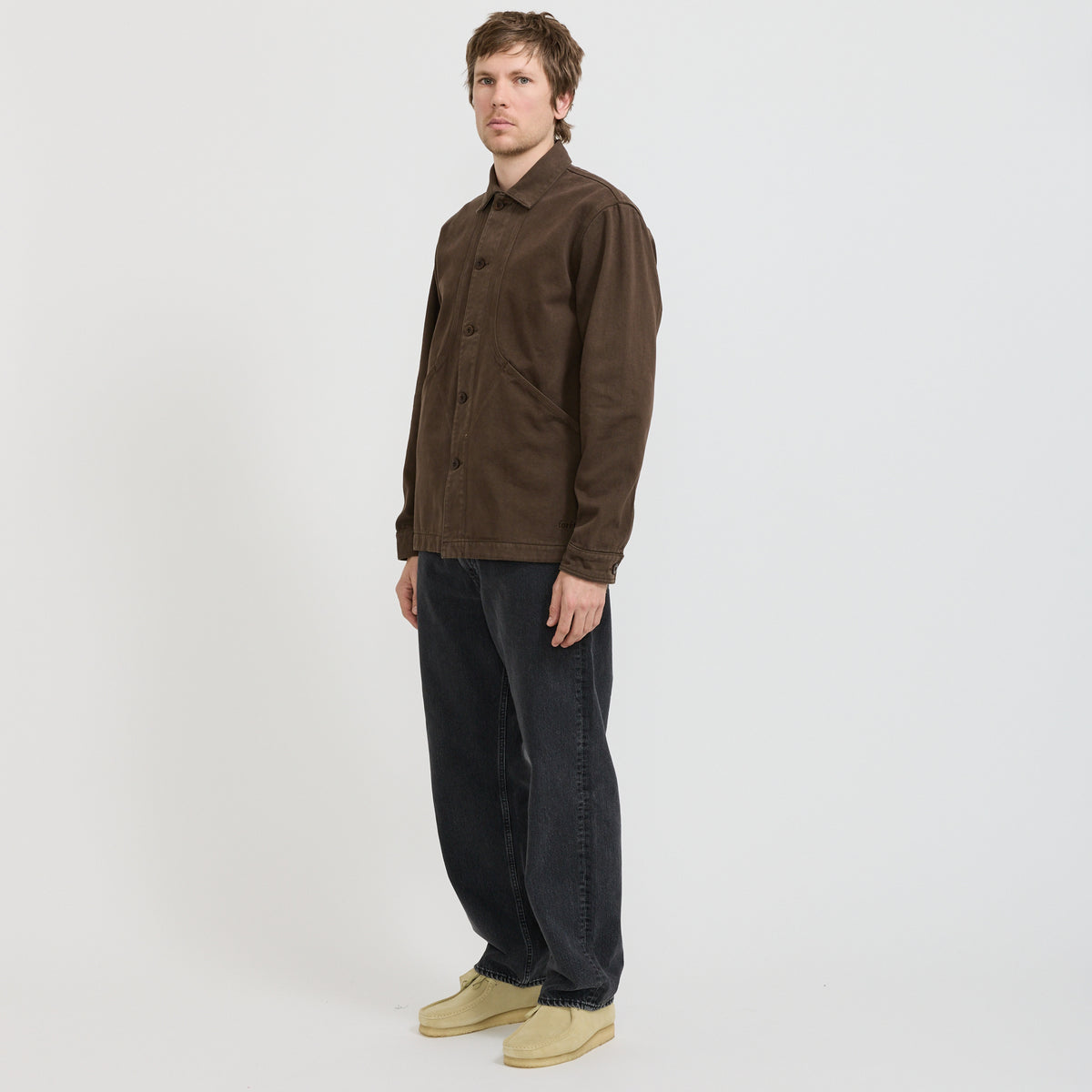 Foret Berry Denim Overshirt Brown Denim - image 2