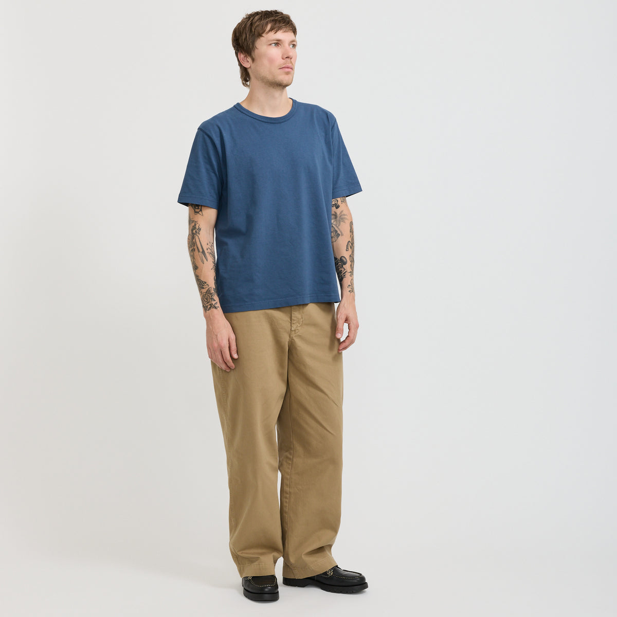 Norse Projects Elmelunde Soft Compact Cotton T-Shirt Dark Blue - image 6