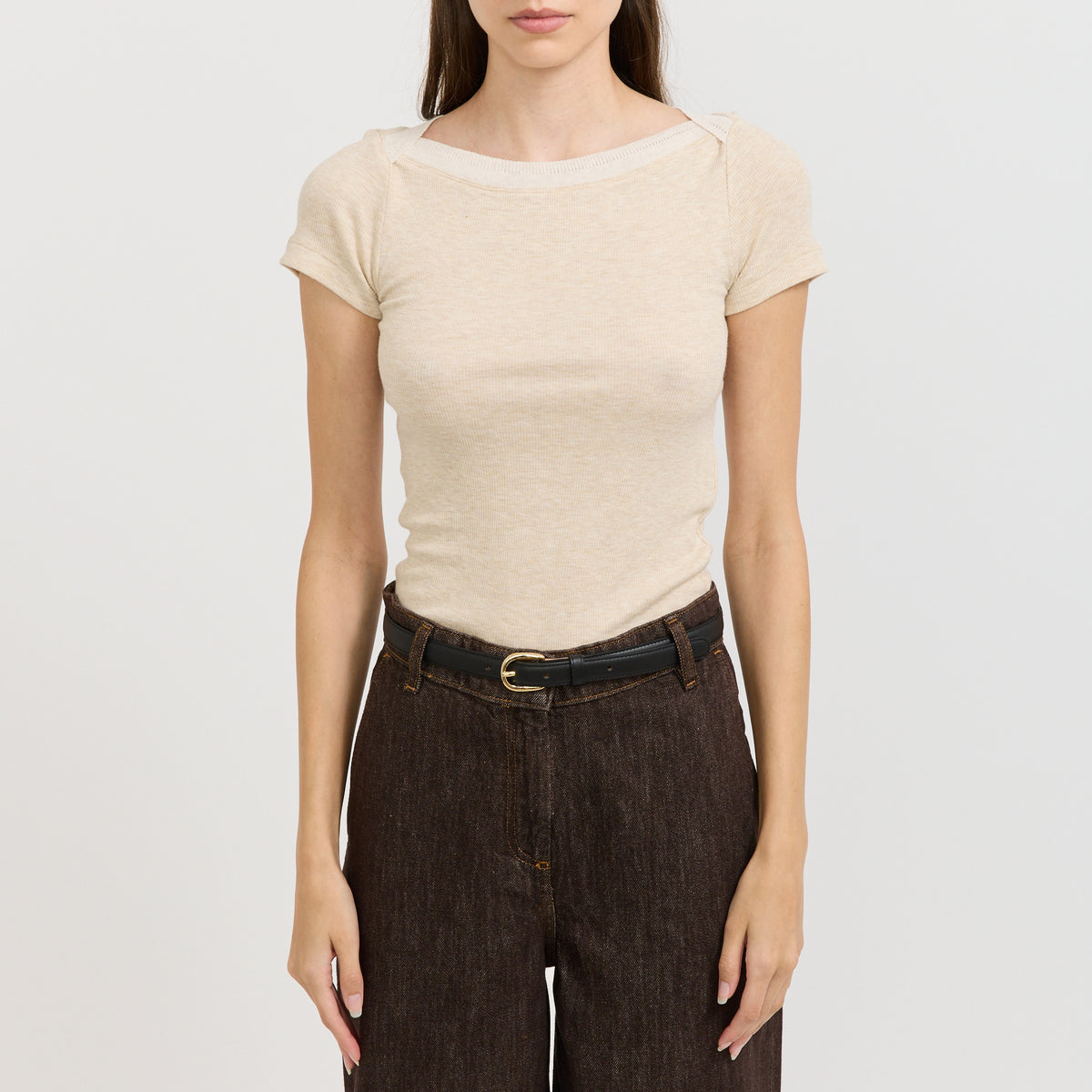 Sessun | Romuald T-Shirt Almond | Maplestore