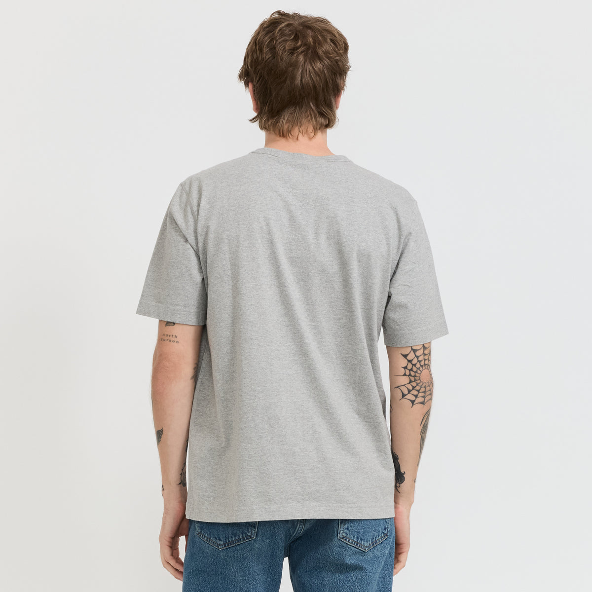 Norse Projects Elmelunde Soft Compact Cotton T-Shirt Grey Melange - image 4