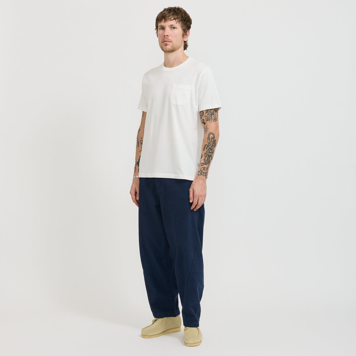 YMC Wild Ones T-Shirt in White - model 3