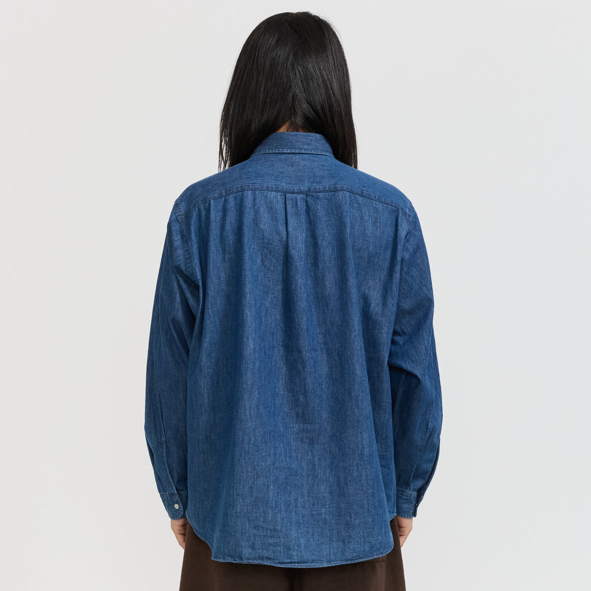 Danton | Dot Button B.D. Shirt L/S Light Indigo | Maplestore