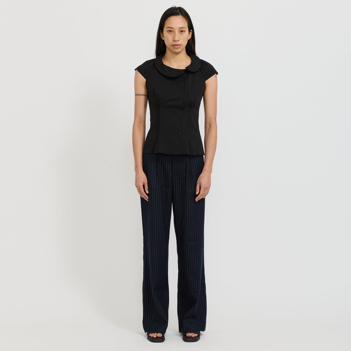 Missy Asymmetric Blouse Onyx
