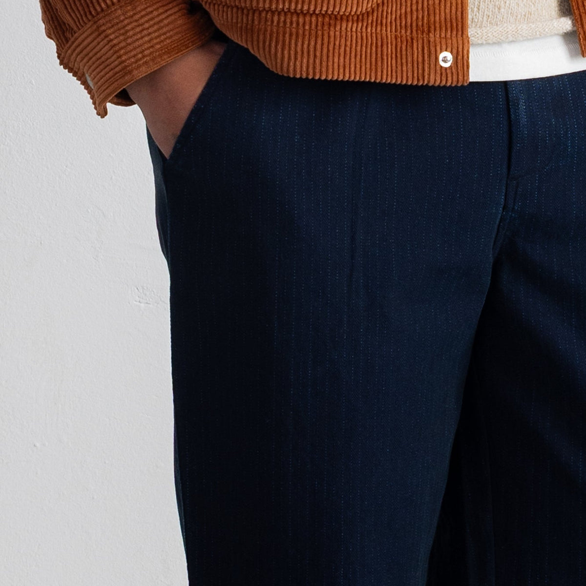 Signal Pant Deep Indigo Herringbone