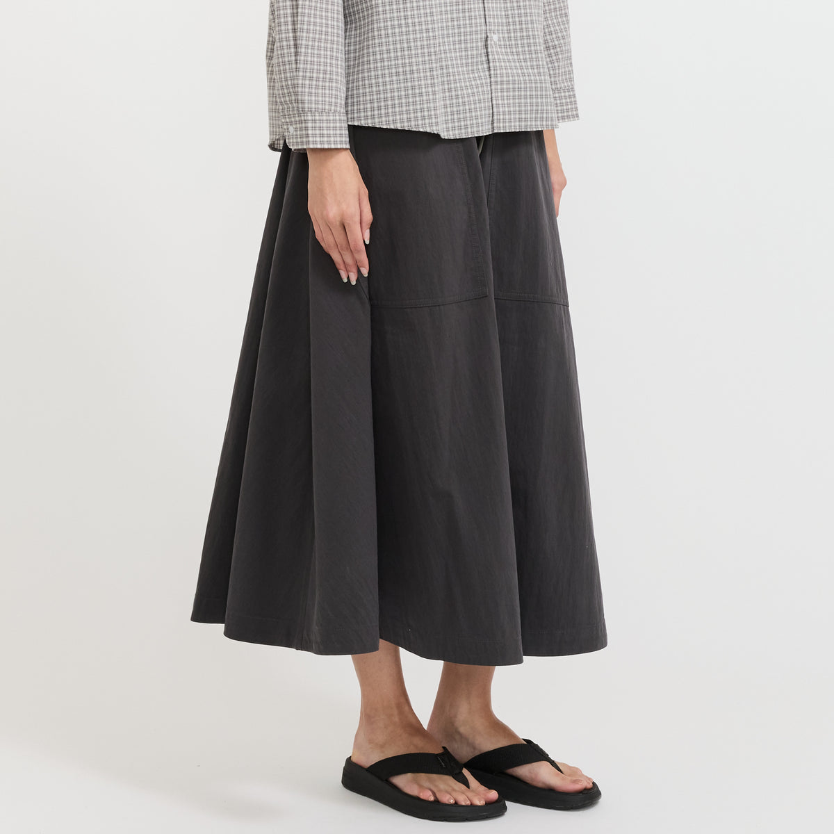 Danton | Easy Skirt Cotton/Nylon Twill Charcoal | Maplestore