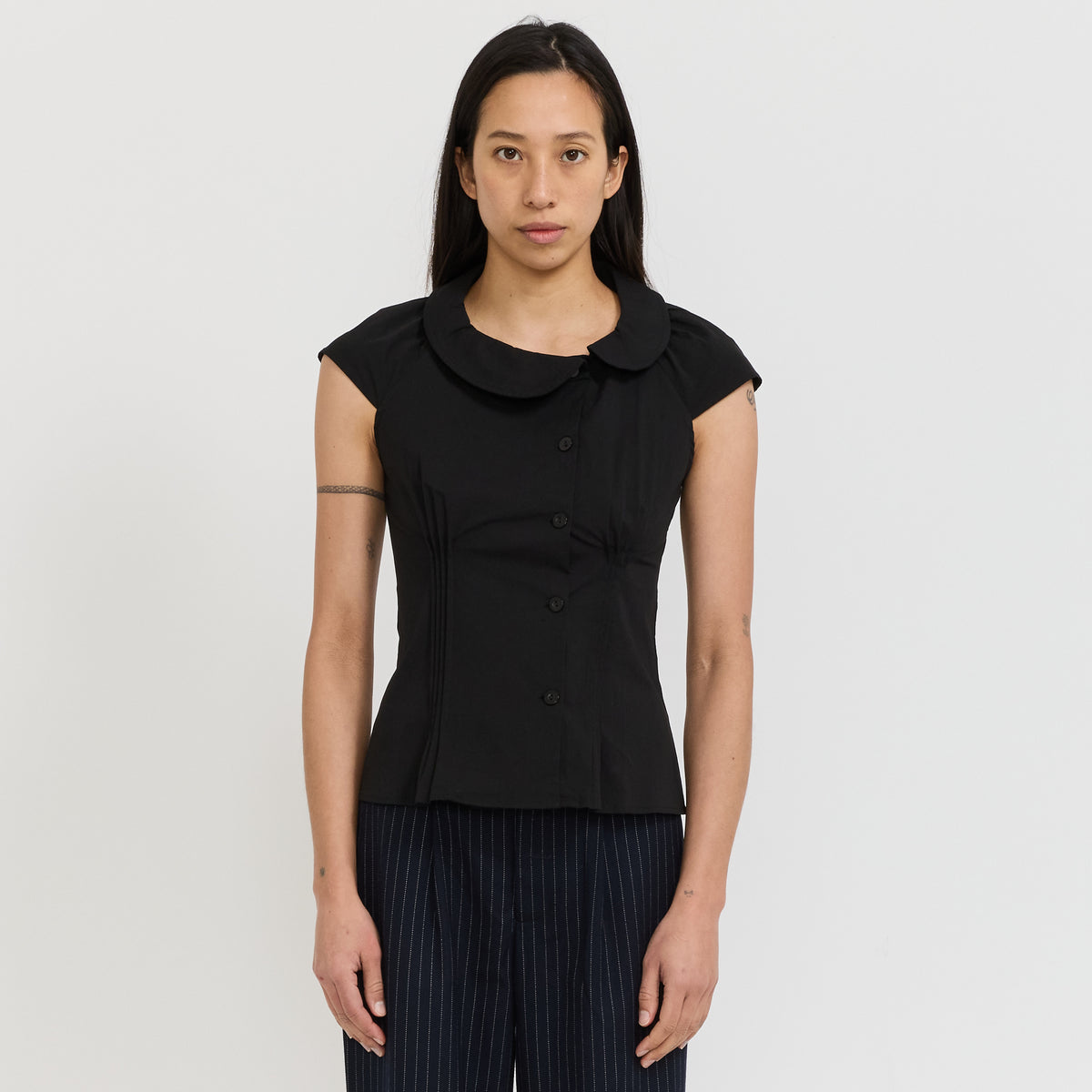 Missy Asymmetric Blouse Onyx
