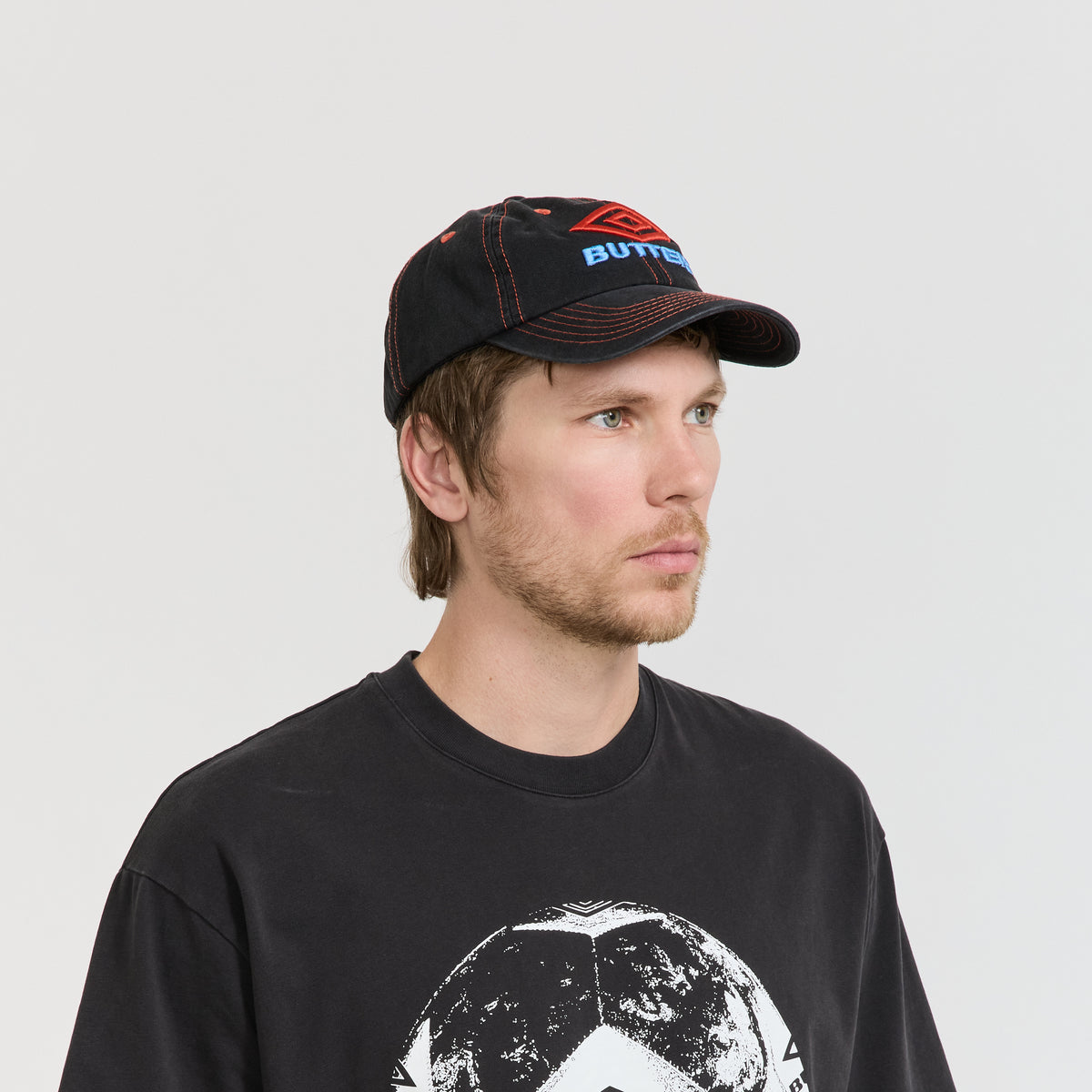 Butter Goods x Umbro 6 Panel Cap Washed Black