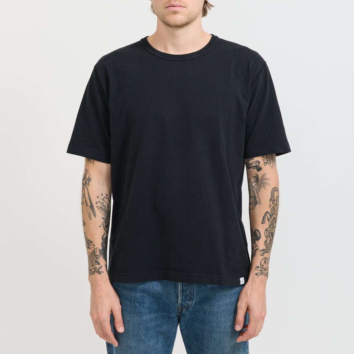 Norse Projects Elmelunde Soft Compact Cotton T-Shirt Black - image 5