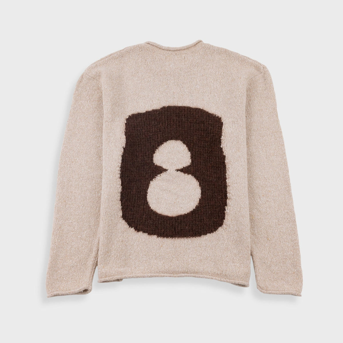 Slouch Crew Natural Espresso Cast Intarsia